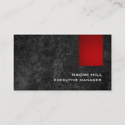 Trendy Stylish Red Gray Pattern Modern Visitekaartje (Voorkant)