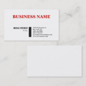 Trendy Stylish Red White charming Visitekaartje (Voorkant / Achterkant)