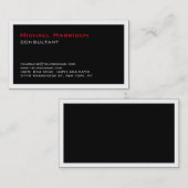 Trendy Stylish Red White Consultant Visitekaartje (Voorkant / Achterkant)