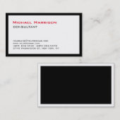 Trendy Stylish Red White Consultant Visitekaartje (Voorkant / Achterkant)