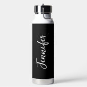 Trendy Stylish Script Name Black and White Womens Waterfles (Links)