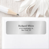 Trendy Stylish Silver Gray Plain Elegant Modern Etiket (Insitu)