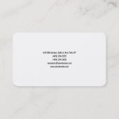 Trendy Stylish Simple Plain Green White Minimalist Visitekaartje (Achterkant)