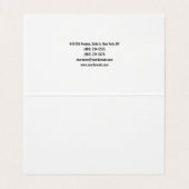 Trendy Stylish Simple Plain Green White Minimalist Visitekaartje (Binnenkant ongevouwen)