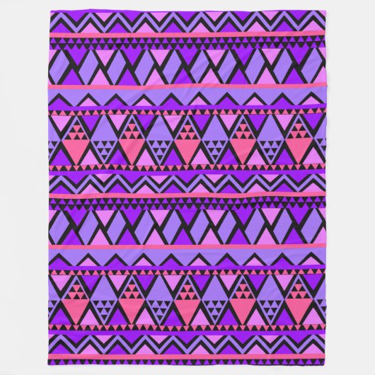 Trendy Stylish Tribal Geometric Pattern Fleece Deken (Voorkant)