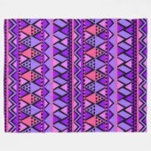Trendy Stylish Tribal Geometric Pattern Fleece Deken (Voorkant (Horizontaal))