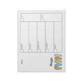 Trendy Stylish Weekly Planner Calendar Beach Notitieblok (Linkerzijde)