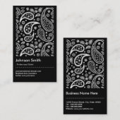 Trendy Stylist - Zwart en wit Patroon van de Paisl Visitekaartje (Voorkant / Achterkant)