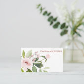 TRENDY SUBTLE KLEUR WASH BLUSH PINK FLORAL BUNCH VISITEKAARTJE (Staand voorkant)