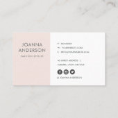 TRENDY SUBTLE KLEUR WASH BLUSH PINK FLORAL BUNCH VISITEKAARTJE (Achterkant)