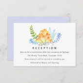 Trendy Succulent Bloemen Bruiloft Receptie Informatiekaartje (Voorkant / Achterkant)