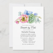 Trendy Succulent Bloemige Bruiloftsfeest per Post Kaart (Voorkant)