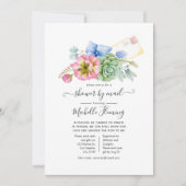Trendy Succulent Floral Baby shower per mail Kaart (Voorkant)