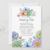 Trendy Succulent Floral Vrijgezellenfeest per mail Kaart (Voorkant)