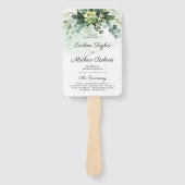 Trendy Succulent Flowers Gold Glitter Program Fan Handwaaier (Voorkant)