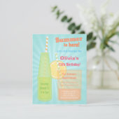 Trendy Summer Drink verjaardagsfeestuitnodigingen Kaart (Staand voorkant)