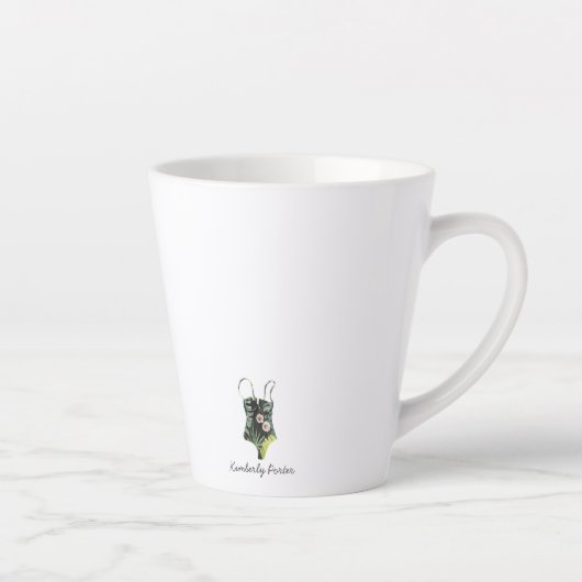 Trendy Summer Favorieten | Illustratie Waterverf Latte Mok (Rechts)