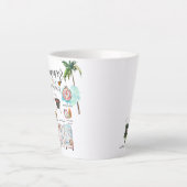 Trendy Summer Favorieten | Illustratie Waterverf Latte Mok (Voorkant)