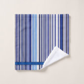 Trendy Summer Navy Blue Boat Stripes Collectie Bad Handdoek (Wasdoekje)