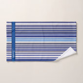 Trendy Summer Navy Blue Boat Stripes Collectie Bad Handdoek (Handdoek)
