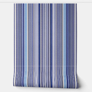 Trendy Summer Navy Blue Boat Stripes Collectie Behang