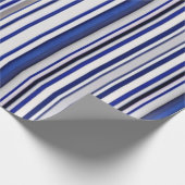 Trendy Summer Navy Blue Boat Stripes Collectie Cadeaupapier (Hoek)