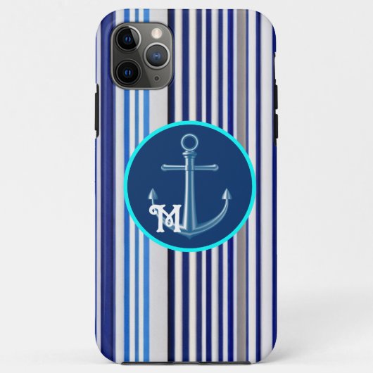 Trendy Summer Navy Blue Boat Stripes Collectie Case-Mate iPhone Case (Achterkant)
