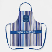 Trendy Summer Navy Blue Boat Stripes Collectie Schort (Voorkant)