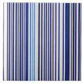 Trendy Summer Navy Blue Boat Stripes Collectie Tegeltje (Voorkant)