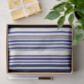 Trendy Summer Navy Blue Boat Stripes Collectie Tissuepapier (Geschenk)