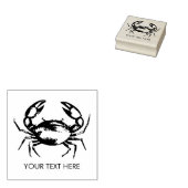Trendy Summer Seafood Crab Nautical Personalized   Rubberstempel (Gestempeld)