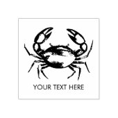 Trendy Summer Seafood Crab Nautical Personalized   Rubberstempel (Afrduk)
