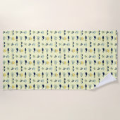 Trendy Summer Symbols Pattern Strandlaken (Voorkant)