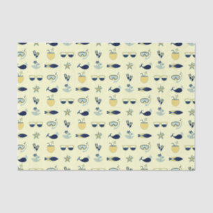 Trendy Summer Symbols Pattern Tissuepapier