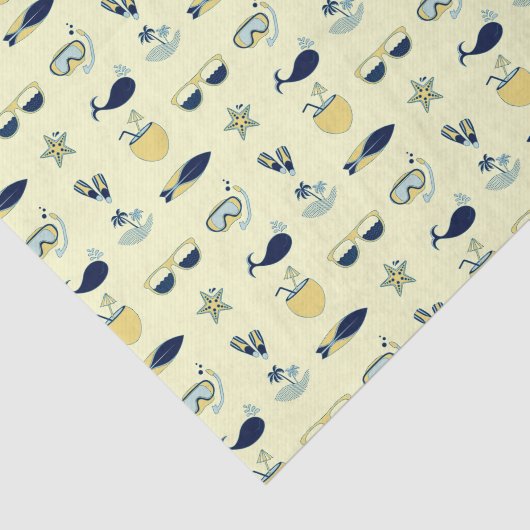 Trendy Summer Symbols Pattern Tissuepapier (Detail)