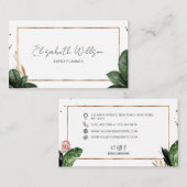 Trendy Summer Tropical laat gouden Lijst over Visitekaartje (Voorkant / Achterkant)