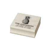 Trendy Summer Tropical Pineapple Return Address Rubberstempel (Stempel)