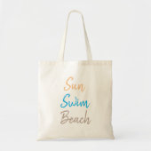 Trendy Sun Swim Beach Douane Custom Tote Bag (Voorkant)