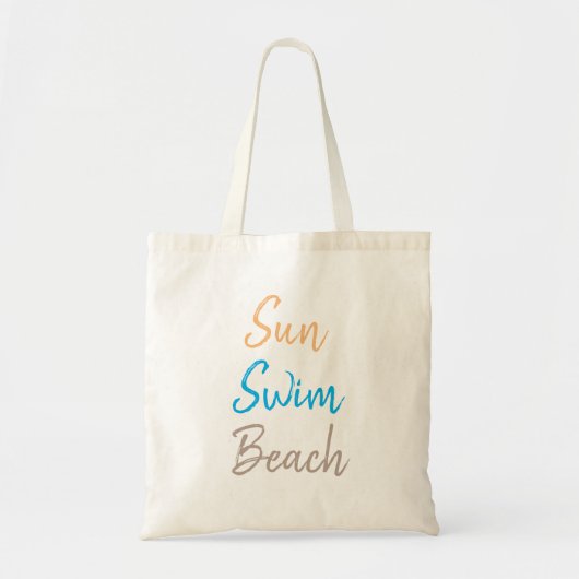 Trendy Sun Swim Beach Op Maat  Tote Bag (Voorkant)
