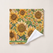 Trendy Sunflower Beauful Collectie Bad Handdoek (Wasdoekje)