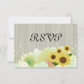Trendy Sunflower RSVP-reactiekaart RSVP Kaartje (Achterkant)
