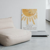 Trendy Sunshine Ray Zeg geen Baby shower Game Poster