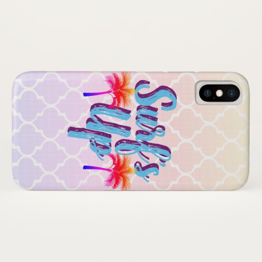 Trendy Surf Up Sunset Palm Trees Case-Mate iPhone Case (Achterkant (horizontaal))