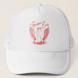 Trendy Swan Era Koraal Print Trucker Pet