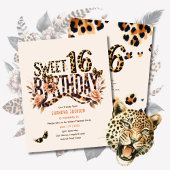 Trendy Sweet 16 Luipaardprint Safari 