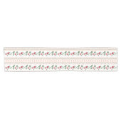 Trendy sweet botanical retro style Strawberry Korte Tafelloper (Horizontaal)