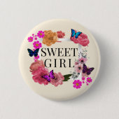 Trendy Sweet Girl Button (Voorkant)