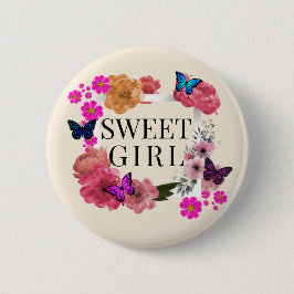 Trendy Sweet Girl Button