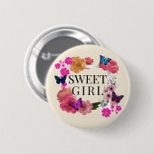 Trendy Sweet Girl Button (Voorkant /achterkant)