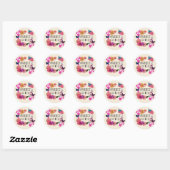Trendy Sweet Girl Ronde Sticker (Vel)